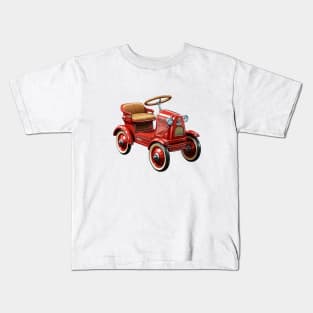 Red Toy Peddle Car Kids T-Shirt